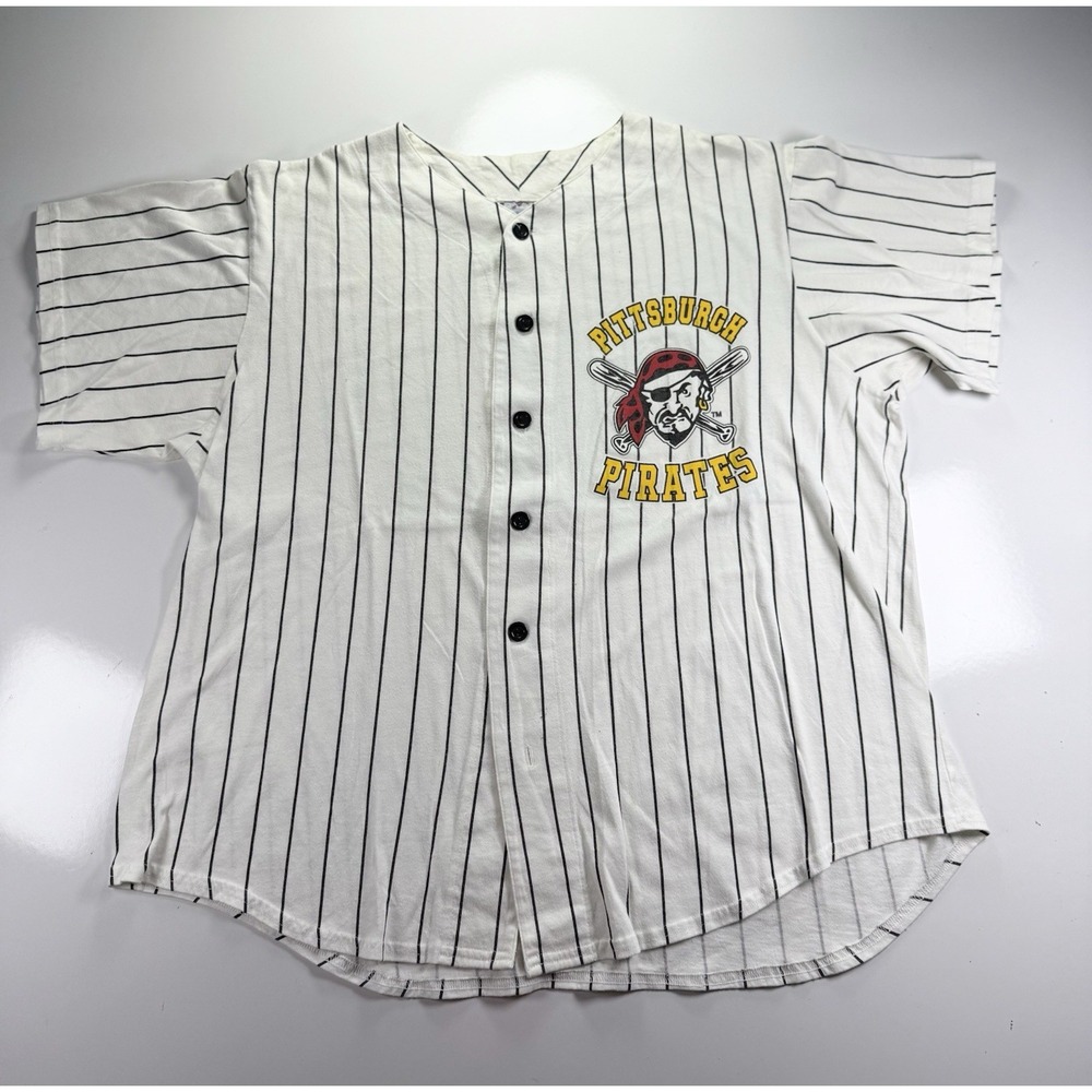 Vintage Pittsburgh Pirates Pinstripe Jersey shirt XL Off The Bench